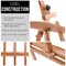 64" to 89" La Jolla Classic A-Frame Wood Easel, Lyre Style Studio Easel - Wooden Artists Floor Stand, Sturdy, Adjustable Height To 48" Canvas - Painting, Drawing, Sign Display
